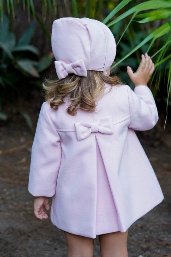 abrigo rosa para bebe