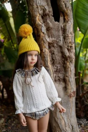 conjunto bebe niña blanca valiente