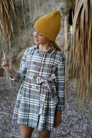 vestido niña cuadros blanca valiente